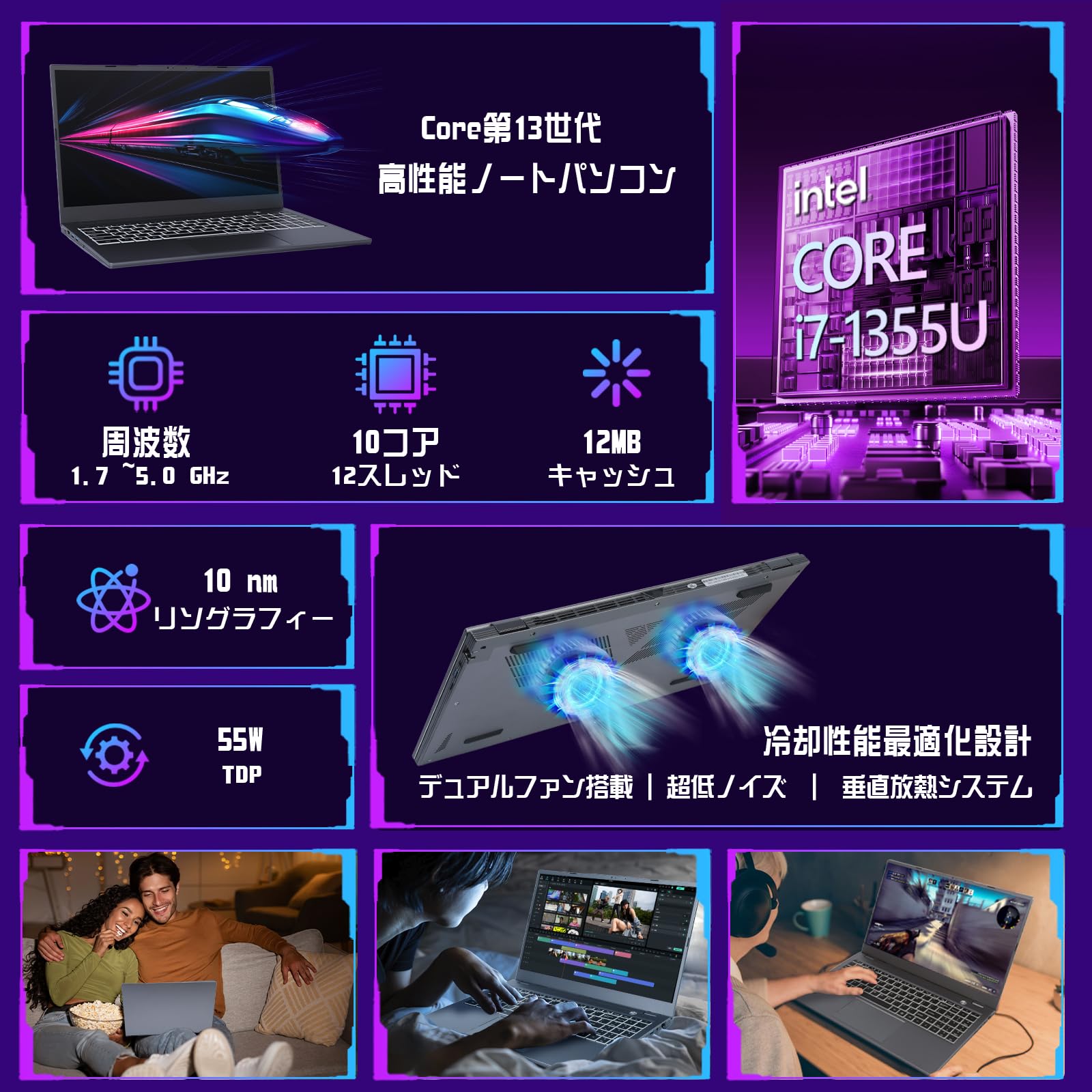 Amazon.co.jp: OFFICE 2024 搭載ノートパソコンゲーミング Core i7